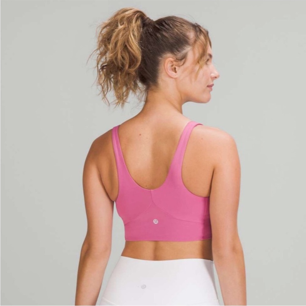 Rare Lululemon Nulu Front-Darting Yoga Bra padded Support B/C Cup - size 6 pink - Picture 3 of 12
